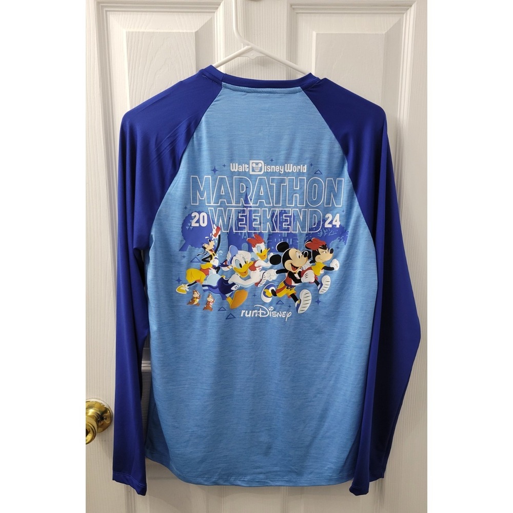 runDisney 2024 Walt Disney World Marathon Weekend Long Sleeve Adult Small Blue - Picture 5 of 5